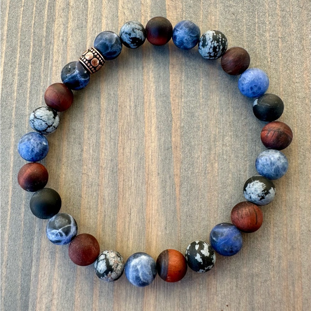 Natural - Matte - Gemstone - Tigers Eye bracelet - 8in